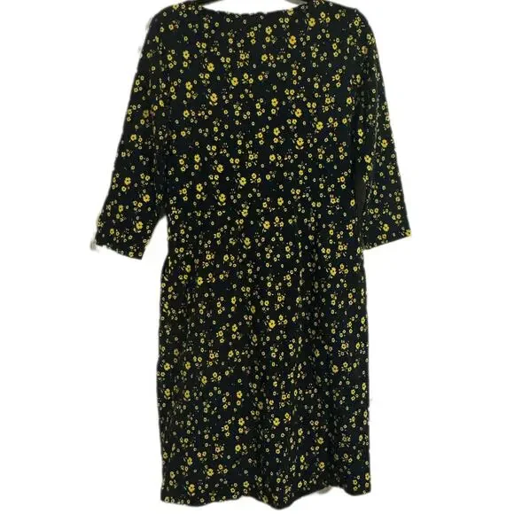 Boden Penny Floral Print Jersey Dress Pockets Quarter Sleeve Fairy Grunge Sz 10 - Picture 3 of 8